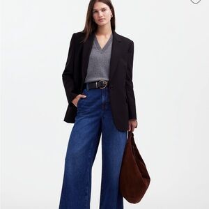 Madewell The Kline Blazer excellent condition black wool blend size 6